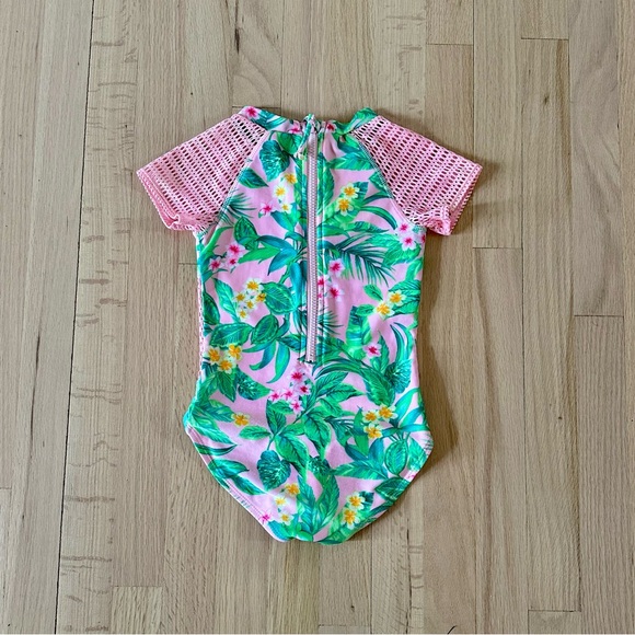 Cat & Jack Tropical Print Swimsuit, Size Small (6/6X) - Picture 4 of 7